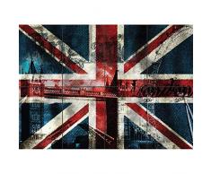 Doppelganger33 LTD Union Jack Flag British Unique Wand Kunst Multi Panel Poster drucken 47x33 Zoll