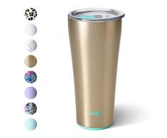 MMSD Stainless Steel Signature 32oz Tumbler with Spill Resistant Slider Lid and Reusable Straw in Champagne