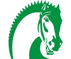 INDIGOS 4051095054221 Wandtattoo w613 Pferd Wandaufkleber in 3 Größen, 120 x 66 cm, grün