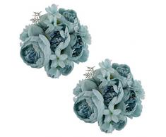 EZFLOWERY Künstliche Pfingstrosen Seidenblumen, Blumenstrauß für Hochzeit, Tischdekoration für Zimmer, Party, Zuhause, elegante Vintage, perfekt für Frühlings- und Sommer-Partys und Anlässe Violett (New Purple)