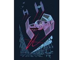 Komar Wandbild Star Wars Classic Vector TIE-Fighter | Kinderzimmer, Jugendzimmer, Dekoration, Kunstdruck | ohne Rahmen | WB110-30x40 | Größe: 30 x 40 cm (Breite x Höhe)