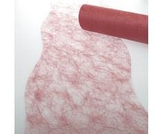 Deko AS GmbH Sizoflor Tischband Wellenschnitt Karminrot ca. 25 cm Rolle 25 Meter - 60w-250-25-013