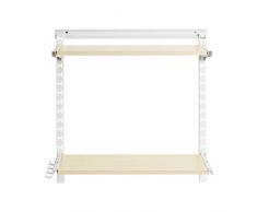 AmazonBasics – Wandregal, Eisengitter-Konstruktion, verstellbar, 2 Ebenen