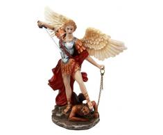 Atlantic Sammlerstücke Guido Glastisch Reni Saint Michael besiegen Satan Figur ERZENGEL Michael besiegen Lucifer Kleine Skulptur 15,9 cm H