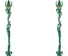 Indigos 4051719713688 Wandtattoo MF116 wunderschÃ¶nes Tribal Ornament Blume Pflanze 180 x 43 cm