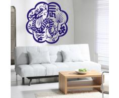 INDIGOS 4052166081863 Wandtattoo w464 Tierzeichen Drache Wandaufkleber, 96 x 93 cm, blau
