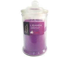 Kerzen von Aurora Dafne Duftkerze in Glas, Wachs, Violett, 6.1 x 6.1 x 11.7 cm
