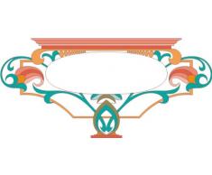 Indigos 4051719729900 Wandtattoo MF145 Ornament Ranke Tribal Blume Pflanze 120 x 56 cm