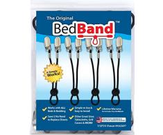 Bettband Nicht hergestellt in China. 100% USA Worker montiert Bettlakenhalter, Greifer, Strapshalter und Gurt. Glättet jedes Bettlaken auf jedem Bett. Sleep Better Patentiert.