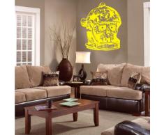 INDIGOS 4052166163460 Wandtattoo w910 König der Hölle Wandaufkleber 120 x 101 cm, gelb