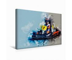 Premium Textil-Leinwand 45 x 30 cm Quer-Format GoKart | Wandbild, HD-Bild auf Keilrahmen, Fertigbild auf hochwertigem Vlies, Leinwanddruck von Peter Roder