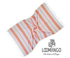 LOOMANGO Loomano Handtücher aus 100% Baumwolle, sehr weich Rio Rot-Orange