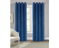 Alexandra Cole Weiche Samt-Vorhänge Set von 2 Raumverdunkelung Schlafzimmer Vorhänge energieeffizient Fenster Vorhänge für Wohnzimmer 52 * 63 Marineblau