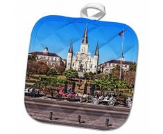 3dRose Topflappen, weiß, 20,3 x 20,3 cm