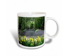 3dRose mit Steg modeled Monets Malerei Kaffeebecher, Keramik, Mehrfarbig, 12,7 cm x 11,43 x Stollen