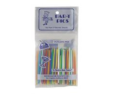 Soodhalter Stir Stix, Cocktail Swizzle Sticks, BPA-Free Plastic, Assorted Colors, 6-Inches, Set of 22