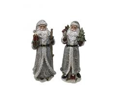 Hannas Handiworks Schimmernder Weihnachtsmann Tischplatte 2 Stück