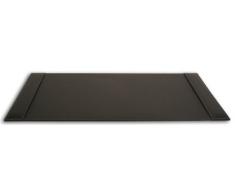 Dacasso Rustik Leder Side-Rail Schreibtisch Pad, Schwarz, 34 x 20