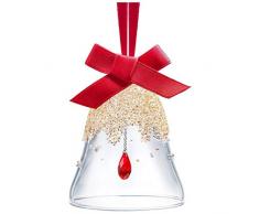 Swarovski Weihnachtsglocke Goldfarben klein Ornament, Kristall, Mehrfarbig, 6.3