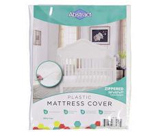 Abstrakte wasserdichte Matratzenauflage - strapazierfähiger Vinyl-Kunststoff Bettschutz Bettschutz mit Reißverschluss, 100 g/m² PVC - langlebige Qualität, bequem, pflegeleicht und für jedes Schlafzimmer 28 x 52 x8 weiß