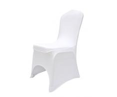 massG Stuhlhusse aus Spandex, Weiß gewölbte Vorderseite, 100