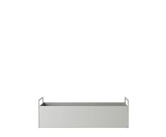Ferm Living Plant Box Blumenkasten, Metall, hellgrau, 45cm