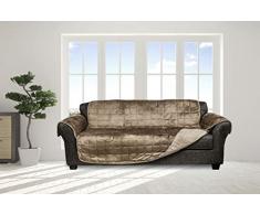 Quick Fit Joseph Sofabezug aus Flanell, wendbar, wasserdicht, Mikrofaser, Mokka, Taupe-Mocca, 110 x70.5