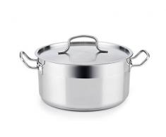 Quid Cook INOX Basika Kasserolle, Edelstahl 22 x 10,5 cm