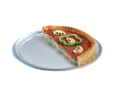 Garcia de Pou Flache Pizza Teller, 35 Durchmesser x 1 cm, Aluminium, Silber, 33 x 30 x 1 cm