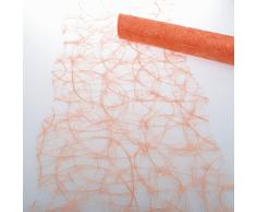 Deko AS GmbH Sizoweb Tischband Wellenschnitt orange ca. 25 cm Rolle 25 Meter 64W 005-R