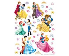 AG Design Disney Prinzessinnen Kinderzimmer Wand Sticker, PVC-Folie (Phtalate-Free), Mehrfarbig, 30 x 30 cm