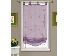 Löscher-Tirol 001195 700 Raffrollo mit Bändchen und 4 Schlaufen, 60 x 150 cm, lila