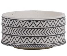 Urban Trends 54915 Blumentopf, rund, Steingut, Weiß
