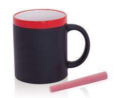 eBuyGB Kreide Mug-memo Tafel Kreativität Personalisieren, Keramik, rot, 30 cm x 10.59 X 8.79 cm