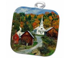 3dRose Topflappen, weiß, 20,3 x 20,3 cm