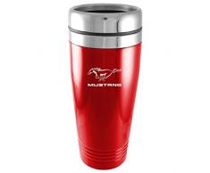 Ford Mustang Travel Mug Red by Au-Tomotive Gold, INC