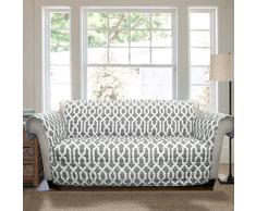 Lush Decor Edward-Gitter Möbel Displayschutzfolie für Sessel, grau, Sofa
