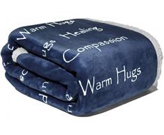 Wolf Creek Decke Warm Hug, heilende Energie, Positive Gedanken Überwurf Decke - Get Well Soon Geschenk für Krebs Patienten, oder wer also Plüsch Fleece Komfort und Caring. (127 x 165,1 cm) 50 x 65 in aubergine