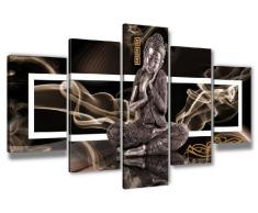 Visario Leinwandbild, braun weiß schwarz