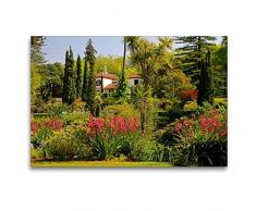 Calvendo Premium Textil-Leinwand 120 cm x 80 cm quer, EIN Motiv aus dem Kalender Madeira - Gärten und Quintas | Wandbild, Bild auf Keilrahmen, Fertigbild auf echter Leinwand, Leinwanddruck Orte Orte