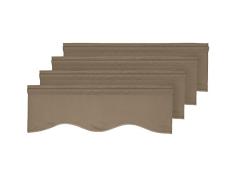 deconovo Solid Farbe Rod Pocket Verdunklungsvorhänge kurz Vorhänge gewelltem Querbehang, Polyester-Mischgewebe, Cement-4pcs, 52x18 Inch