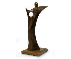 NOVICA 430.535,1 cm Schutzengel Holz Skulptur, braun