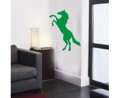 INDIGOS 4052166133067 Wandtattoo w603 Tribal schönes stehendes Pferd Wandaufkleber, 96 x 73 cm, grün