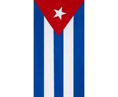 Bahia Collection by Dohler Kuba Flagge Velours brasilianisches Strandtuch 76,2 x 152,4 cm