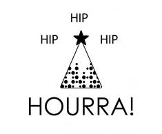 Artemio Band Typ C Hip Hip Hurra Anniversary Flachmann aus Holz