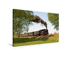 Calvendo Premium Textil-Leinwand 90 cm x 60 cm quer, Die Mansfelder Bergwerksbahn | Wandbild, Bild auf Keilrahmen, Fertigbild auf echter Leinwand, Leinwanddruck Menschen Menschen