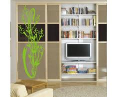 INDIGOS 4052166191012 Wandtattoo w968 lustige und schöne Blumen Wandaufkleber 120 x 42 cm, orange