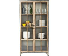 Kare Kontor Vitrine, Metall, Natur, 39 x 97 x 187 cm