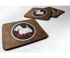 Caroline s Treasures ss8553fc Scottish Terrier Schaumstoff Untersetzer (4 Stück), 8,9 cm H x 8,9 cm W, Multicolor