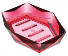 Feridras Diamant Seifenschale, Rot, 3.6 x 14.5 x 11.5 cm